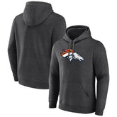 Denver Broncos Primary Team Logo Fitted Pullover Hoodie - Charcoal on sale