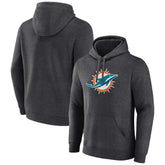 Miami Dolphins Primary Team Logo Fitted Pullover Hoodie - Charcoal outlet
