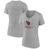 Arizona Cardinals Women's Logo Team Lockup V-Neck T-Shirt - Gray online
