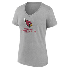 Arizona Cardinals Women's Logo Team Lockup V-Neck T-Shirt - Gray online