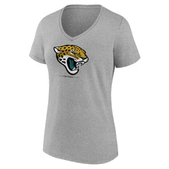 Jacksonville Jaguars Women's Logo Team Lockup V-Neck T-Shirt - Gray cheap