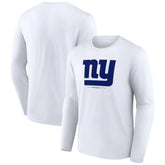 New York Giants Logo Team Lockup Long Sleeve T-Shirt - White cheap