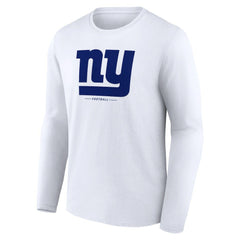 New York Giants Logo Team Lockup Long Sleeve T-Shirt - White cheap