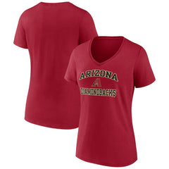 Arizona Diamondbacks Women's Heart and Soul V-Neck T-Shirt - Red
