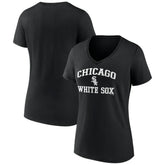 Chicago White Sox Women's Heart and Soul V-Neck T-Shirt - Black