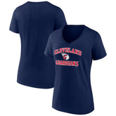 Cleveland Guardians Women's Heart and Soul V-Neck T-Shirt - Navy