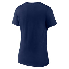 Detroit Tigers Women's Heart and Soul V-Neck T-Shirt - Navy