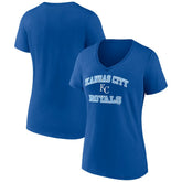 Kansas City Royals Women's Heart and Soul V-Neck T-Shirt - Royal