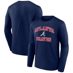Atlanta Braves Heart and Soul Long Sleeve T-Shirt - Navy