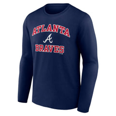 Atlanta Braves Heart and Soul Long Sleeve T-Shirt - Navy