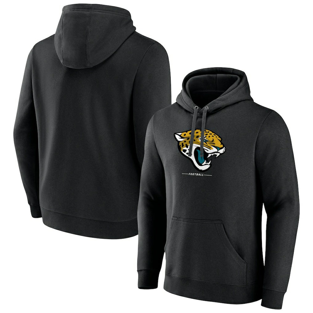 Jacksonville Jaguars Logo Team Lockup Fitted Pullover Hoodie - Black cheap