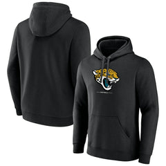 Jacksonville Jaguars Logo Team Lockup Fitted Pullover Hoodie - Black cheap