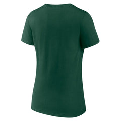 Green Bay Packers Women's Logo Team Lockup V-Neck T-Shirt - Green outlet