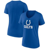 Indianapolis Colts Women's Logo Team Lockup V-Neck T-Shirt - Royal cheap