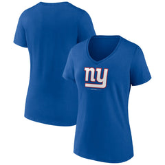 New York Giants Women's Logo Team Lockup V-Neck T-Shirt - Royal sale