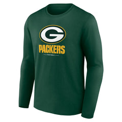 Green Bay Packers Logo Team Lockup Long Sleeve T-Shirt - Green sale