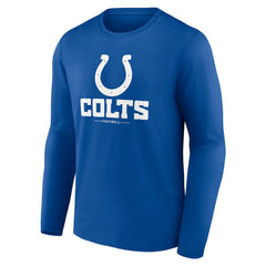 Indianapolis Colts Logo Team Lockup Long Sleeve T-Shirt - Royal sale
