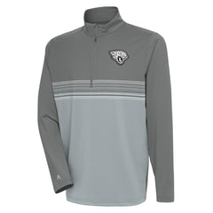 Jacksonville Jaguars Antigua Metallic Logo Pace Quarter-Zip Pullover Top - Steel online