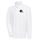 Cleveland Browns Antigua Metallic Logo Tribute Quarter-Zip Top - White outlet