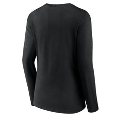 New York Jets Women's Logo Team Lockup Long Sleeve V-Neck T-Shirt - Black for sale