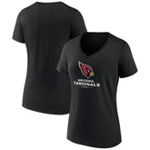 Arizona Cardinals Women's Logo Team Lockup V-Neck T-Shirt - Black online