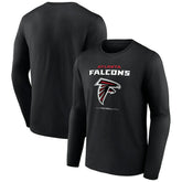 Atlanta Falcons Logo Team Lockup Long Sleeve T-Shirt - Black for sale