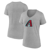 Arizona Diamondbacks Women's Official Logo V-Neck T-Shirt - Gray