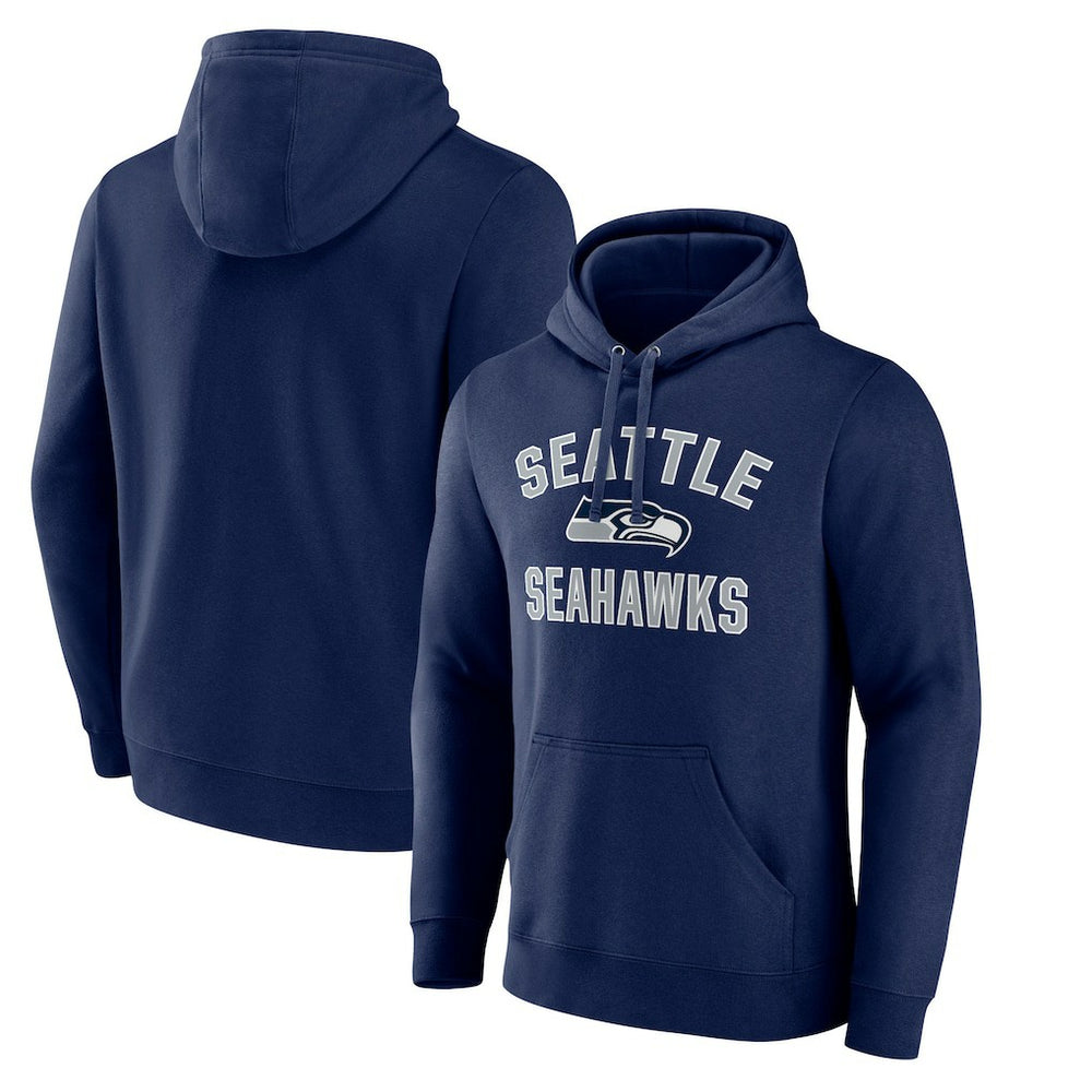 Seattle Seahawks Victory Arch Fitted Pullover Hoodie - College Navy sale