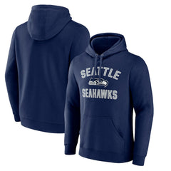 Seattle Seahawks Victory Arch Fitted Pullover Hoodie - College Navy sale