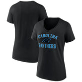 Carolina Panthers Women's Victory Arch Team V-Neck T-Shirt - Black discount