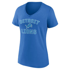 Detroit Lions Women's Victory Arch Team V-Neck T-Shirt - Blue discount