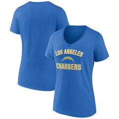 Los Angeles Chargers Women's Victory Arch Team V-Neck T-Shirt - Powder Blue for sale