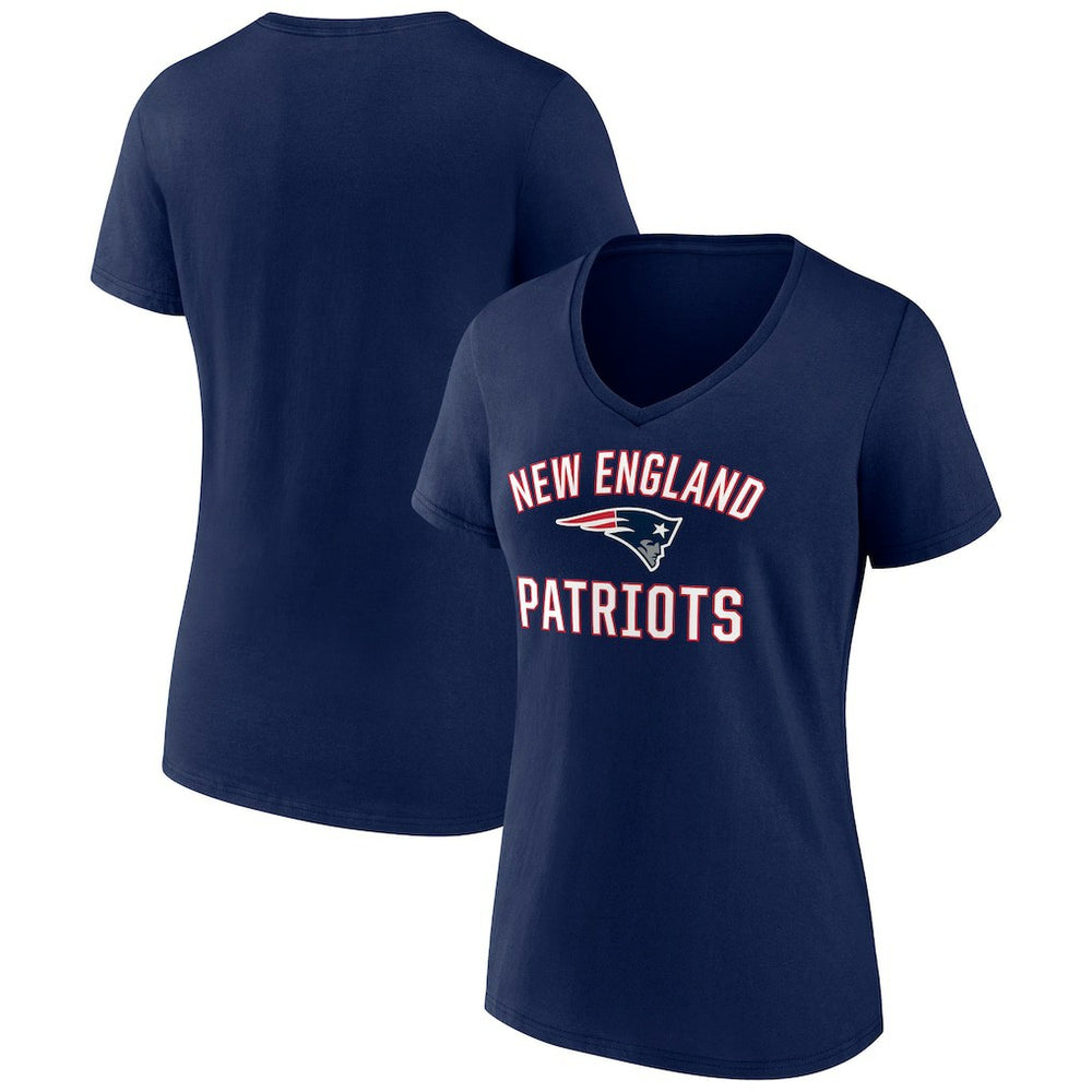 New England Patriots Women's Victory Arch Team V-Neck T-Shirt - Navy sale