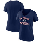 New England Patriots Women's Victory Arch Team V-Neck T-Shirt - Navy sale