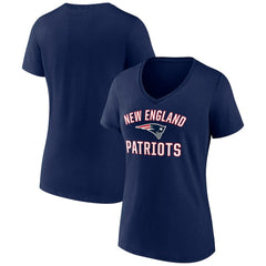 New England Patriots Women's Victory Arch Team V-Neck T-Shirt - Navy sale