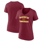 Washington Commanders Women's Victory Arch Team V-Neck T-Shirt - Burgundy on sale