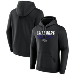 Baltimore Ravens Team Fade Out Fitted Pullover Hoodie - Black sale
