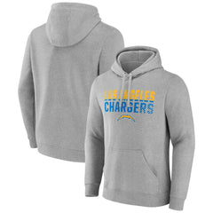 Los Angeles Chargers Team Fade Out Fitted Pullover Hoodie - Heather Gray discount