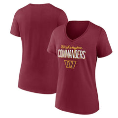 Washington Commanders Women's Nostalgia V-Neck T-Shirt - Burgundy outlet