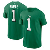 Jalen Hurts Philadelphia Eagles Alternate Player Name & Number T-Shirt - Kelly Green | Nike online