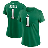 Jalen Hurts Philadelphia Eagles Women's Player Name & Number T-Shirt - Kelly Green | Nike for sale