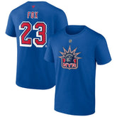Adam Fox New York Rangers Fanatics Special Edition 2.0 Name & Number T-Shirt Blue