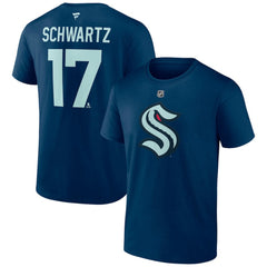 Jaden Schwartz Seattle Kraken Fanatics Special Edition 2.0 Name & Number T-Shirt Deep Sea Blue