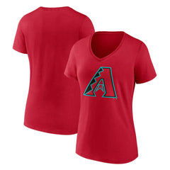 Arizona Diamondbacks Women's Official Logo V-Neck T-Shirt - Red