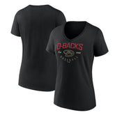 Arizona Diamondbacks Women's Live For It Team V-Neck T-Shirt - Black