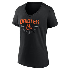 Baltimore Orioles Women's Live For It Team V-Neck T-Shirt - Black