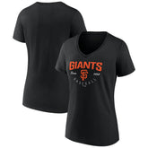 San Francisco Giants Women's Live For It Team V-Neck T-Shirt - Black