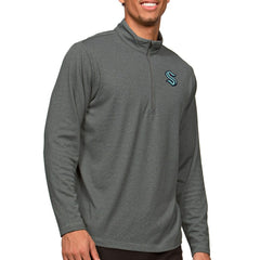 Seattle Kraken Antigua Epic Quarter-Zip Pullover Top Heather Charcoal