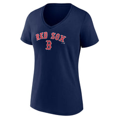 Boston Red Sox Women's Lockup V-Neck T-Shirt - Navy