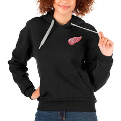Detroit Red Wings Antigua Women's Victory Pullover Hoodie Black